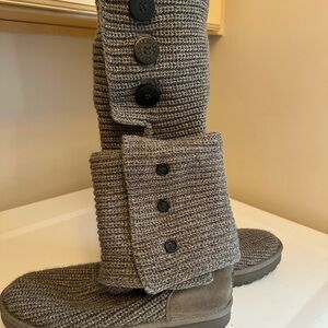 UGG Gray Knit Boots